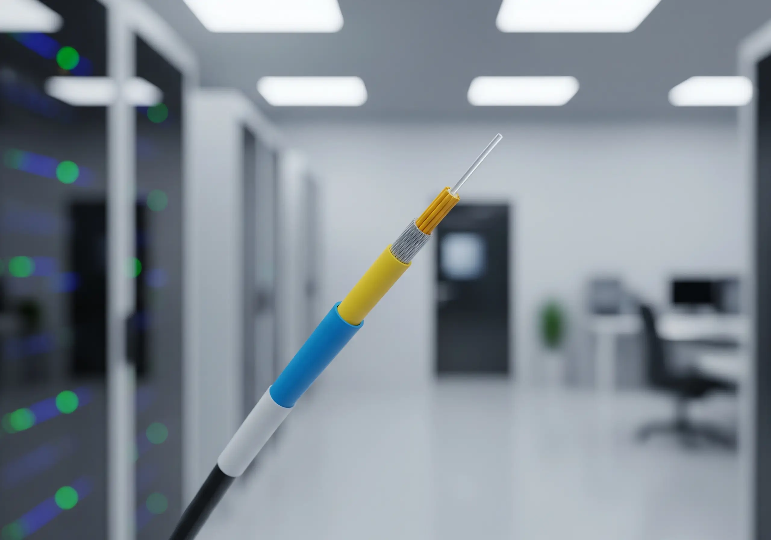 Fibra óptica monomodo para largas distancias y alto desempeño