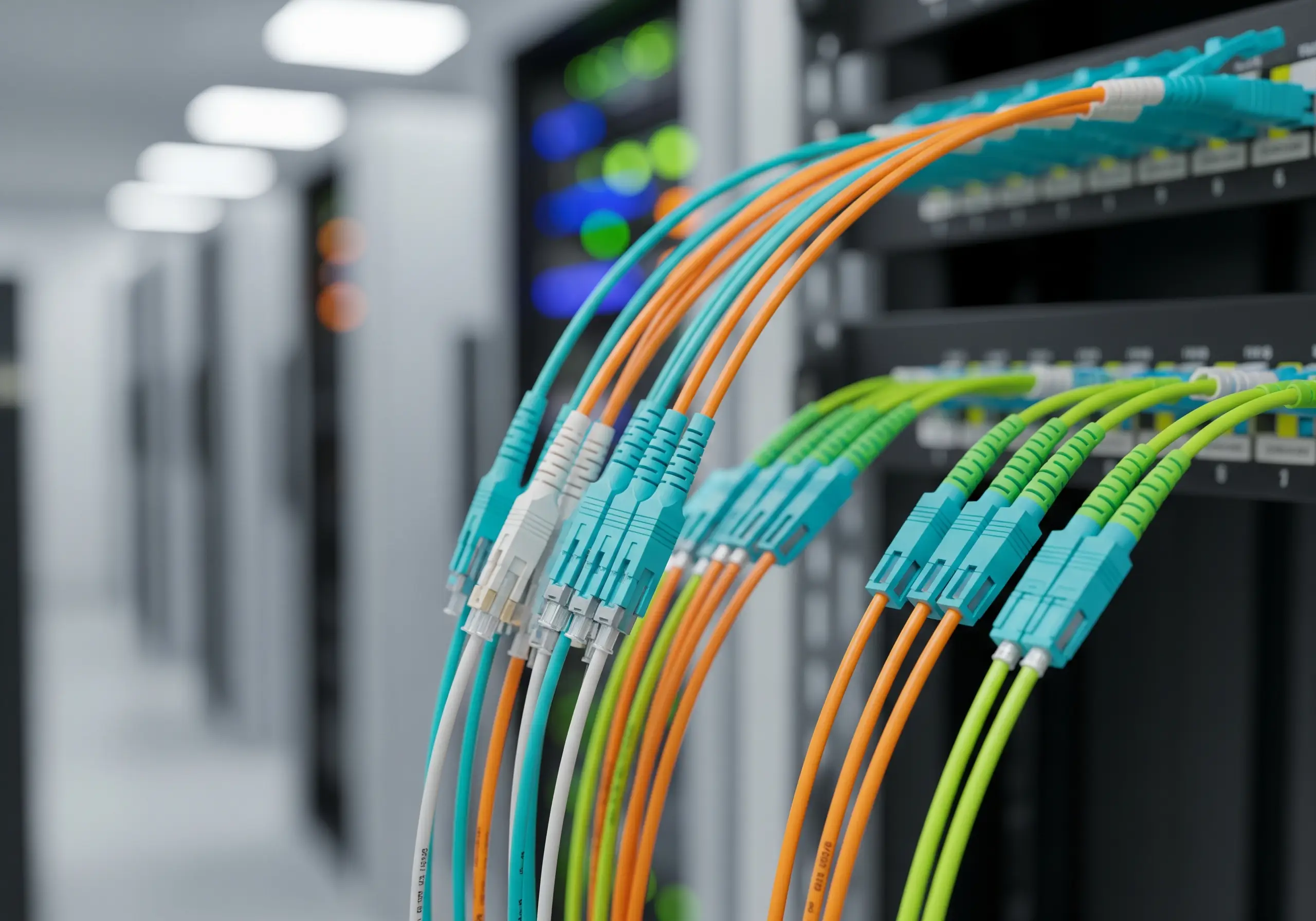 Fibra óptica multimodo para redes internas y cuartos de TI