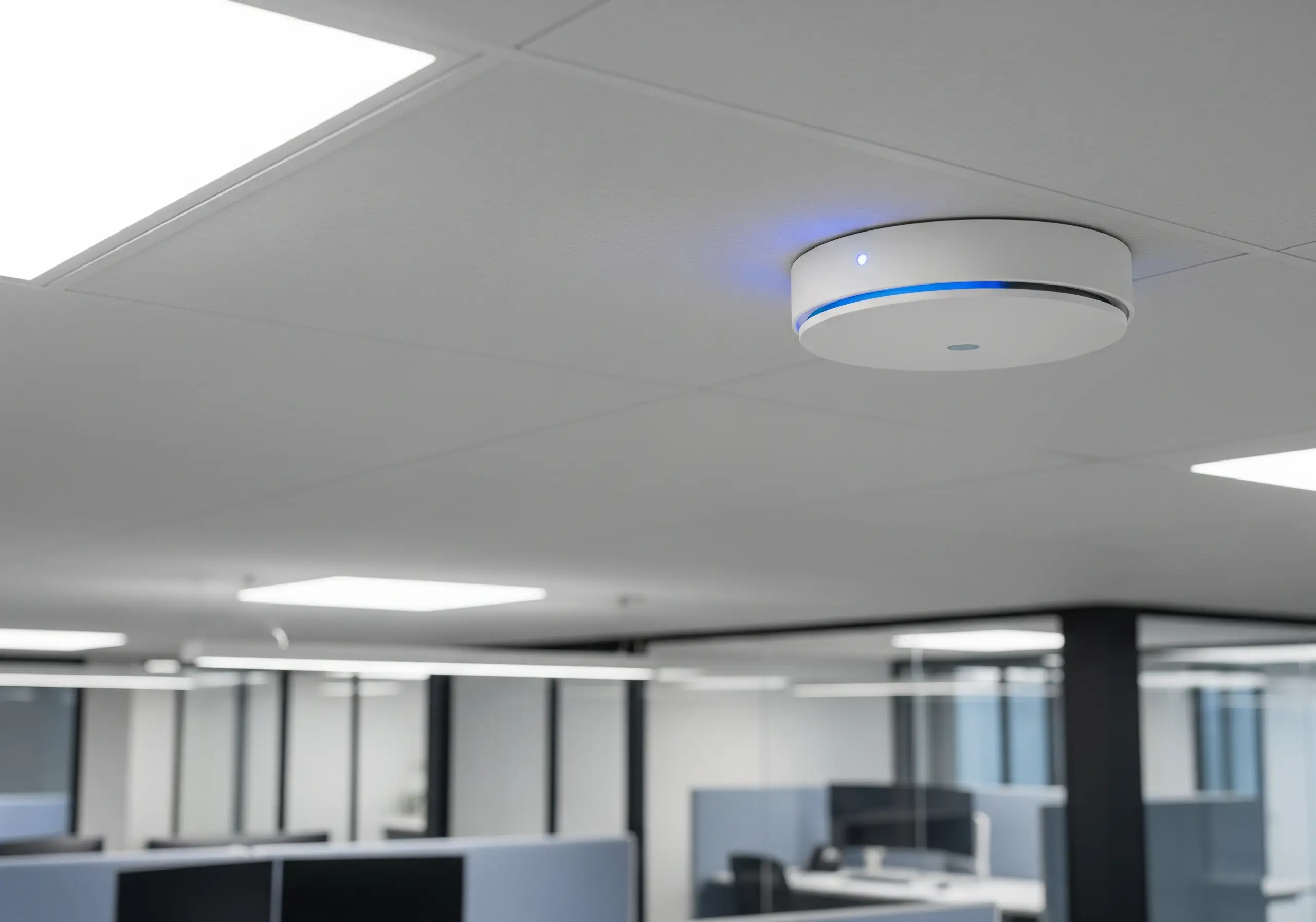 Dispositivo de detección de humo con conectividad wifi para monitoreo remoto.