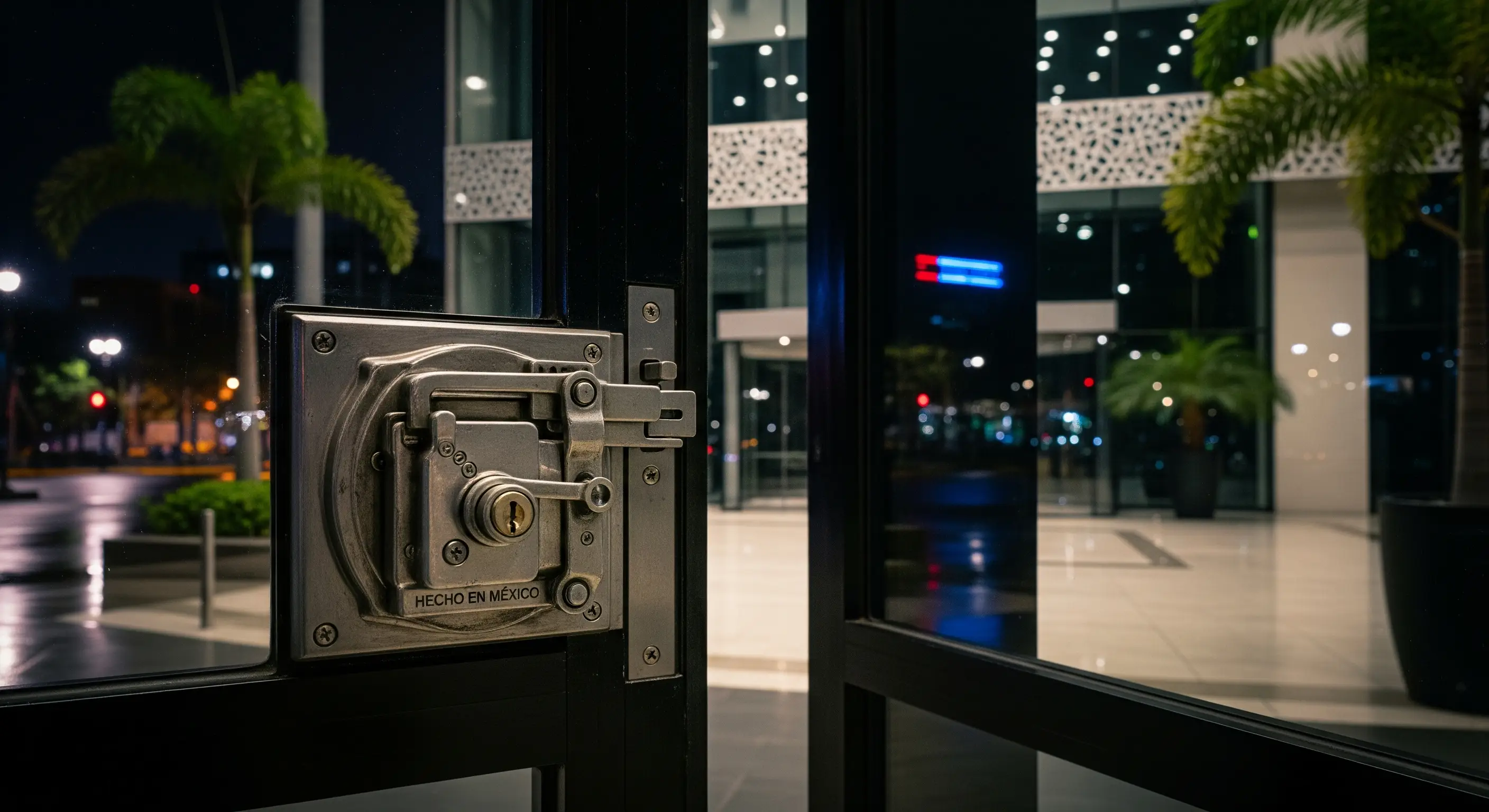 Puerta de acceso vulnerada por fallas en el sistema de alarma.